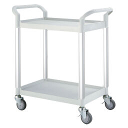 Shelved trollyes warehouse trolley matador shelved trolley  with 2 levels