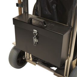 Chariot de ménage poubelles et produits de nettoyage matador chariot de propreté en aluminium avec 2 roues anti- crevaison