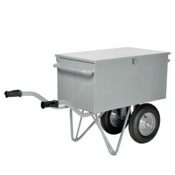 Tool wheelbarrow with 2 pneumatic tyres