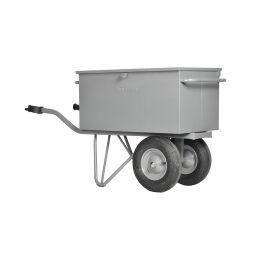 Tool wheelbarrow with 2 pneumatic tyres