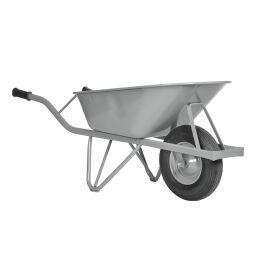 Wheelbarrow Matador builders wheelbarrow  with pneumatic tire Ø 400 mm Article arrangement:  New.  L: 1450, W: 590, H: 620 (mm). Article code: 6310846