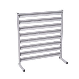 Storage bin plastic stationary storage rack one-sided
