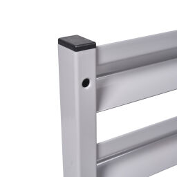 Storage bin plastic stationary storage rack one-sided