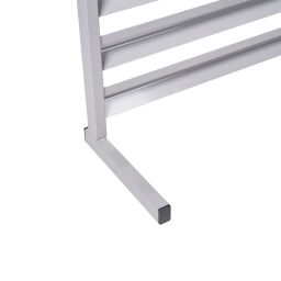 Storage bin plastic stationary storage rack one-sided