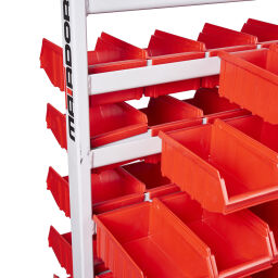 Storage bin plastic matador mobile storage rack  double-sided