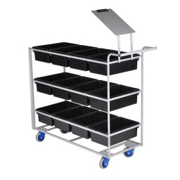Order Picking trolley suitable for 12 bins of 14L