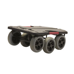 Transport trolley superhond hand truck  with 6 puncture proof tires, suitable for uneven surfaces