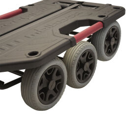 Chariot de transport matador superhound chars a bras leger avec 6 roues anti- crevaison, convient aux surfaces irrégulières