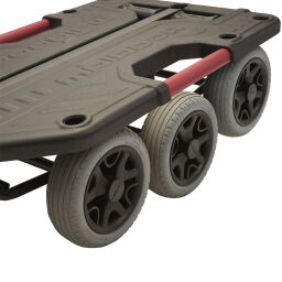 Transport trolley superhond hand truck  with 6 puncture proof tires, suitable for uneven surfaces