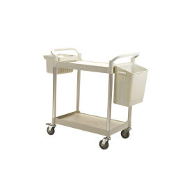 Shelved trolleys accessories storage tray
