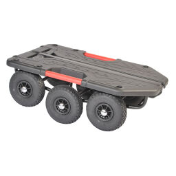 Transport trolley matador superhond hand truck  with 6 pneumatic tyres , suitable for uneven surfaces