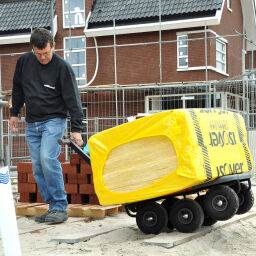 Transport trolley matador superhond hand truck  with 6 pneumatic tyres , suitable for uneven surfaces