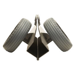 Plattenroller mit 2 pannensicheren Reifen