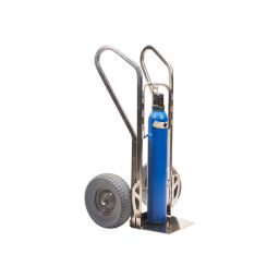 Aluminium handtruck  aluminium gas cylinder trolley  with 2 puncture proof tires