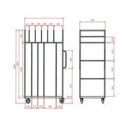 2-sides roll cage matador 2-sides  mobile cartontrolley