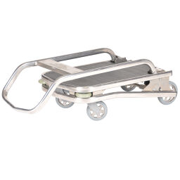 Chariot logistique chariot de manutention matador chariot plate-forme/ chariot plateau barre(s) de poussée, rabattable
