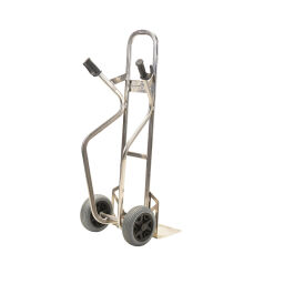 Aluminium handtruck diable en tube aluminium with puncture-proof PU tyres 260 x 85 mm 