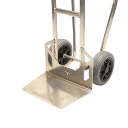 Aluminium handtruck diable en tube aluminium with puncture-proof PU tyres 260 x 85 mm 