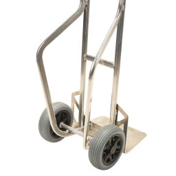 Aluminium handtruck diable en tube aluminium with puncture-proof PU tyres 260 x 85 mm 