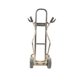 Aluminium handtruck diable en tube aluminium with puncture-proof PU tyres 260 x 85 mm 