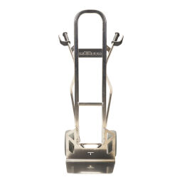 Aluminium handtruck diable en tube aluminium with puncture-proof PU tyres 260 x 85 mm 