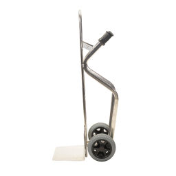 Aluminium handtruck diable en tube aluminium with puncture-proof PU tyres 260 x 85 mm 