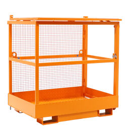 Access safety platform for forklift truck belgium model drive-in sleeves with slide down protection