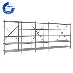 Shelving static shelving rack 55 1 start section and 4 extension sections New