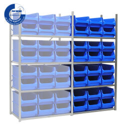 Storage bin plastic combination kit EXTENSION including 24 storage bins 55-AANB-1M60W