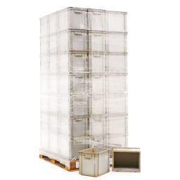 Stacking box plastic pallet tender stackable