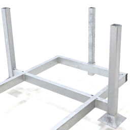 Bouw opslagpallet vaste constructie stapelbaar geschikt voor rongen 48.3x3.25 mm