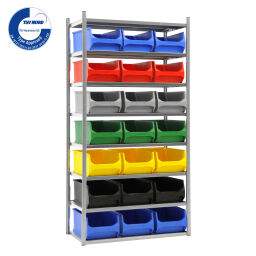 Combination set shelving combination kit shelving rack including 21 storage bins