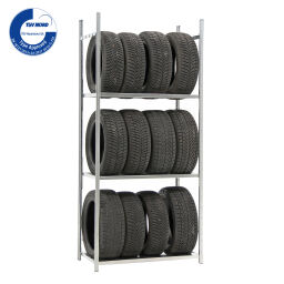 Tyre storage Tyrerack start section.  W: 1000, D: 500, H: 2200 (mm). Article code: 55-S4-1M220