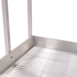 Treppen leiter aluminium prodestleiter einseitig begehbar, 3 stufen inkl. plattform