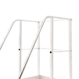 Treppen leiter aluminium prodestleiter einseitig begehbar, 3 stufen inkl. plattform
