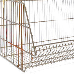 Wire basket with grip opening stackable