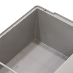 Storage bin plastic stackable grip opening