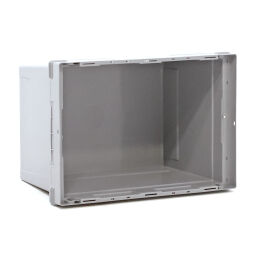 Stacking box plastic nestable all walls closed