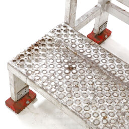 Gebruikte trappen aluminium plateautrap vaste constructie, 2 treden