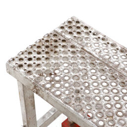 Gebruikte trappen aluminium plateautrap vaste constructie, 2 treden