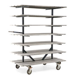 Trolleys with carrier spars warehouse trolley accessories shelf