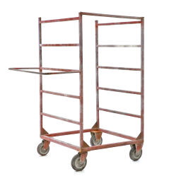 Used warehouse trolley carrier spar trolley with 6 shelves