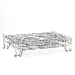 Mesh stillages stackable and foldable 4 sides