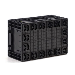 Stacking box plastic stackable klt esd all walls closed 
