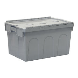 Stapelboxen Kunststoff schachtel- und stapelbar mit 2-teiligem Deckel Typ:  schachtel- und stapelbar.  L: 600, B: 400, H: 340 (mm). Artikelcode: 99-3296