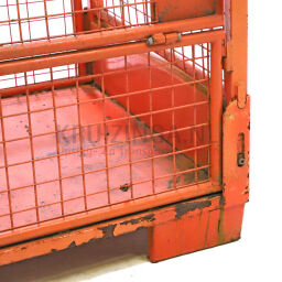 Caisse grillagée occasion gerbable et pliable 1 clapet en 1 côté longue Occasion