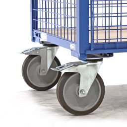 Box carts warehouse trolley transport trolley 2 flaps at 1 long side