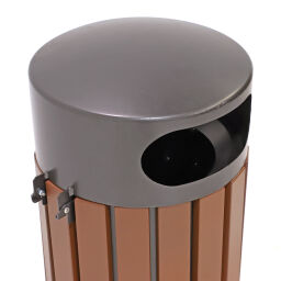 Outdoor waste bins waste and cleaning steel waste pin lid with slot opening