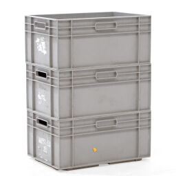 Stacking box plastic pallet tender all walls closed + open handles