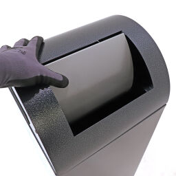 Poubelle de bureau et intérieur poubelles et produits de nettoyage acier en polyester avec couvercle push
